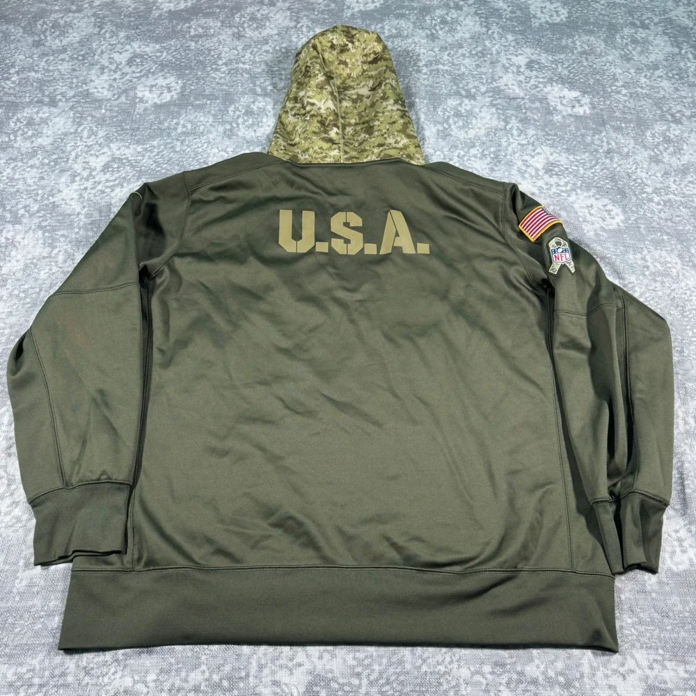 Nike 49ers Hoodie Mens 3XL Green Salute to Service NFL Camo USA Pullover